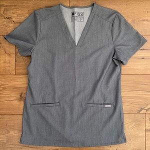 Figs Small Scrub top in Graphite